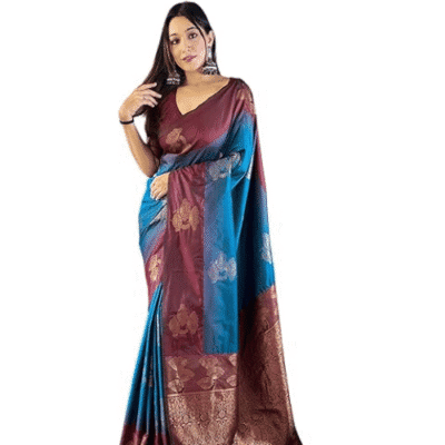 FGF11 Women's Kanjivaram Soft Silk Saree